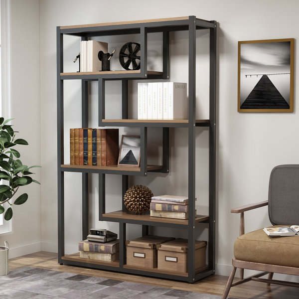 17 Stories Glenside 6.29" H x 39.37" W Metal Etagere Bookcase & Reviews Wayfair